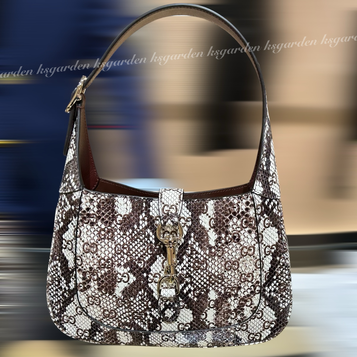 限定！すぐ届く！GUCCI ジャッキー パイソン ショルダーバック