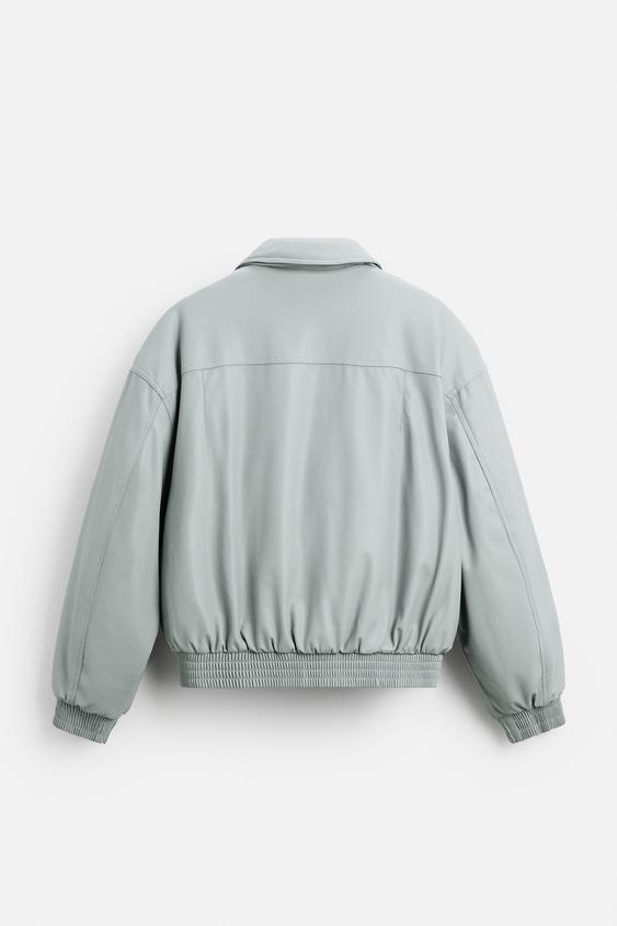 全品送料0円 ZARA ショートキルティングフェイクレザー