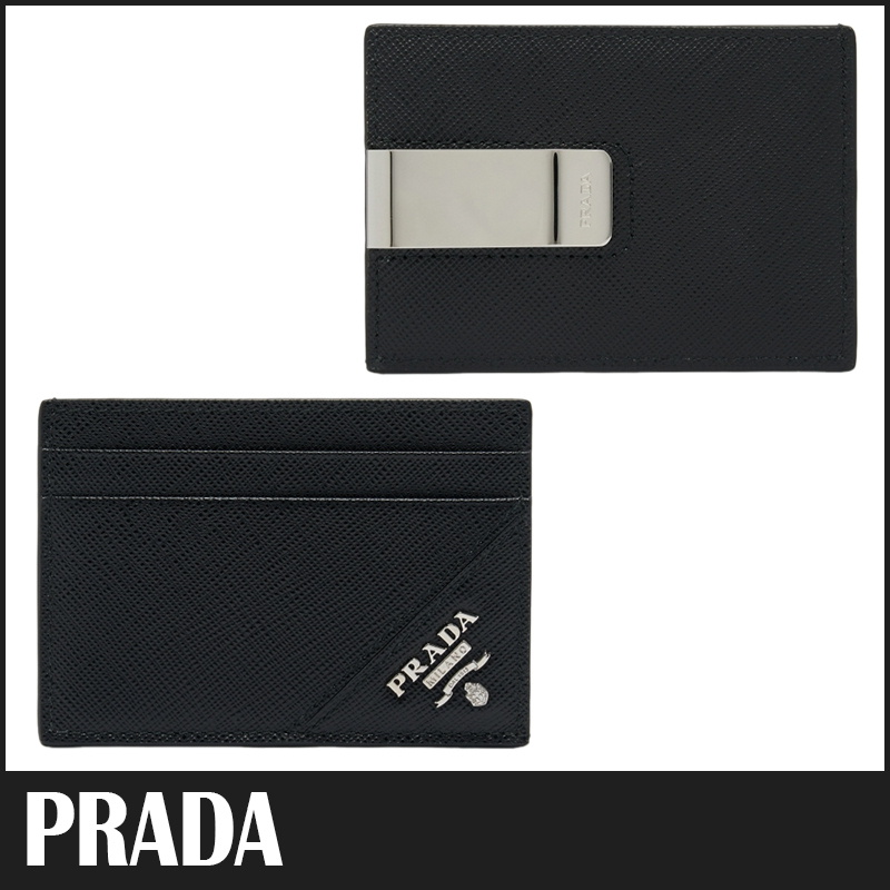 ☆送料関税込☆PRADA サフィアーノ マネークリップ カードケース