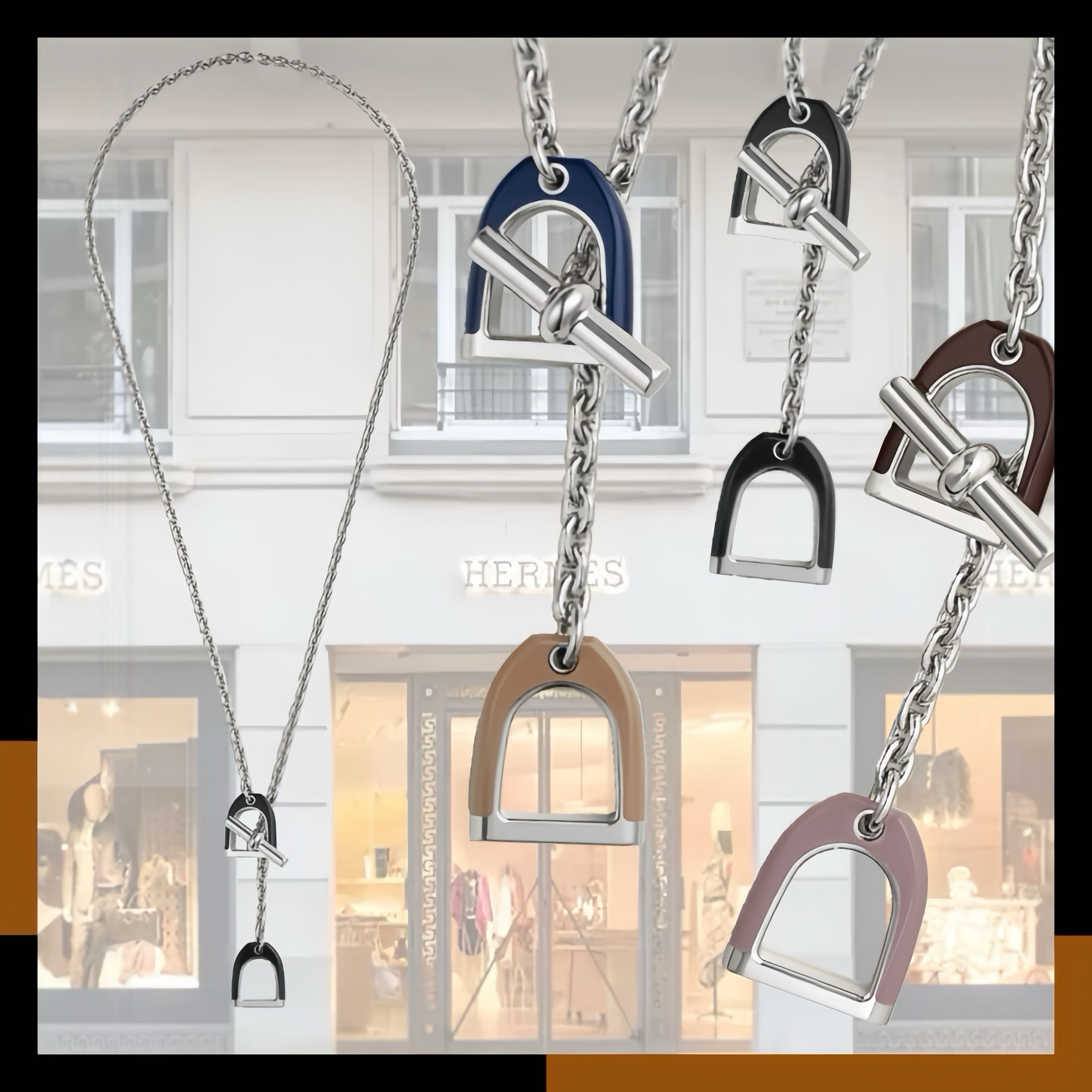 HERMES 最新作 大人カジュアル お洒落 ネックレス Etrier
