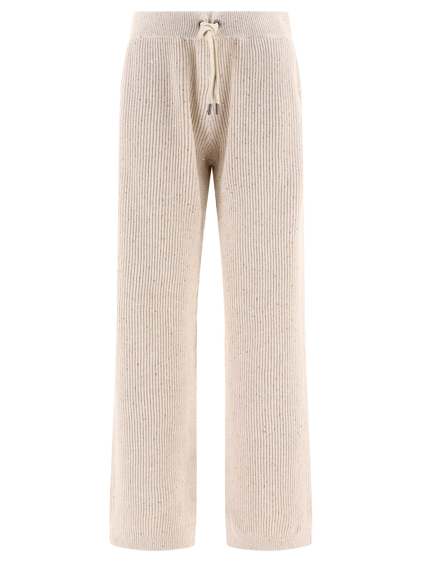 パンツ Pantaloni a coste impreziositi da paillettes