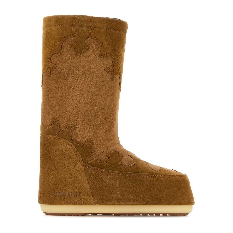 ロングブーツ MOON BOOT FW25 Camel suede Icon boots (1402990 M008)
