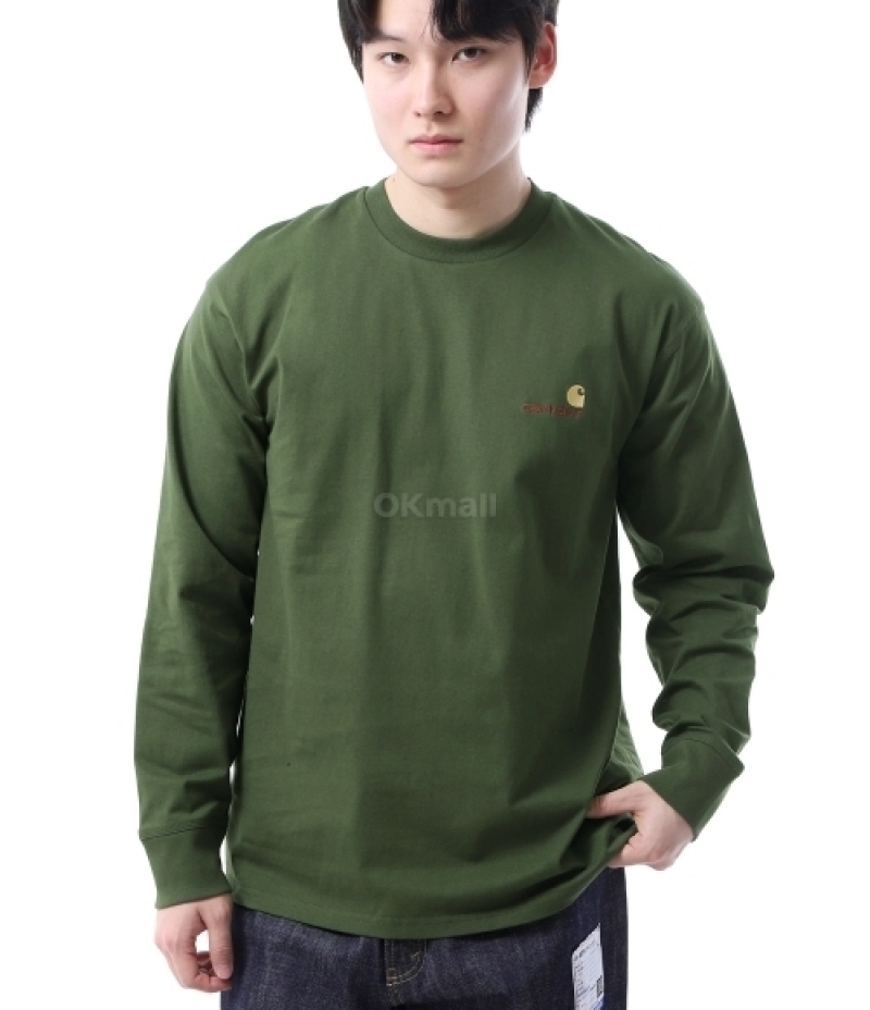 CARHARTT WIP｜ (L/S AMERICAN SCRIPT T-SHIRT (I029955 2BR