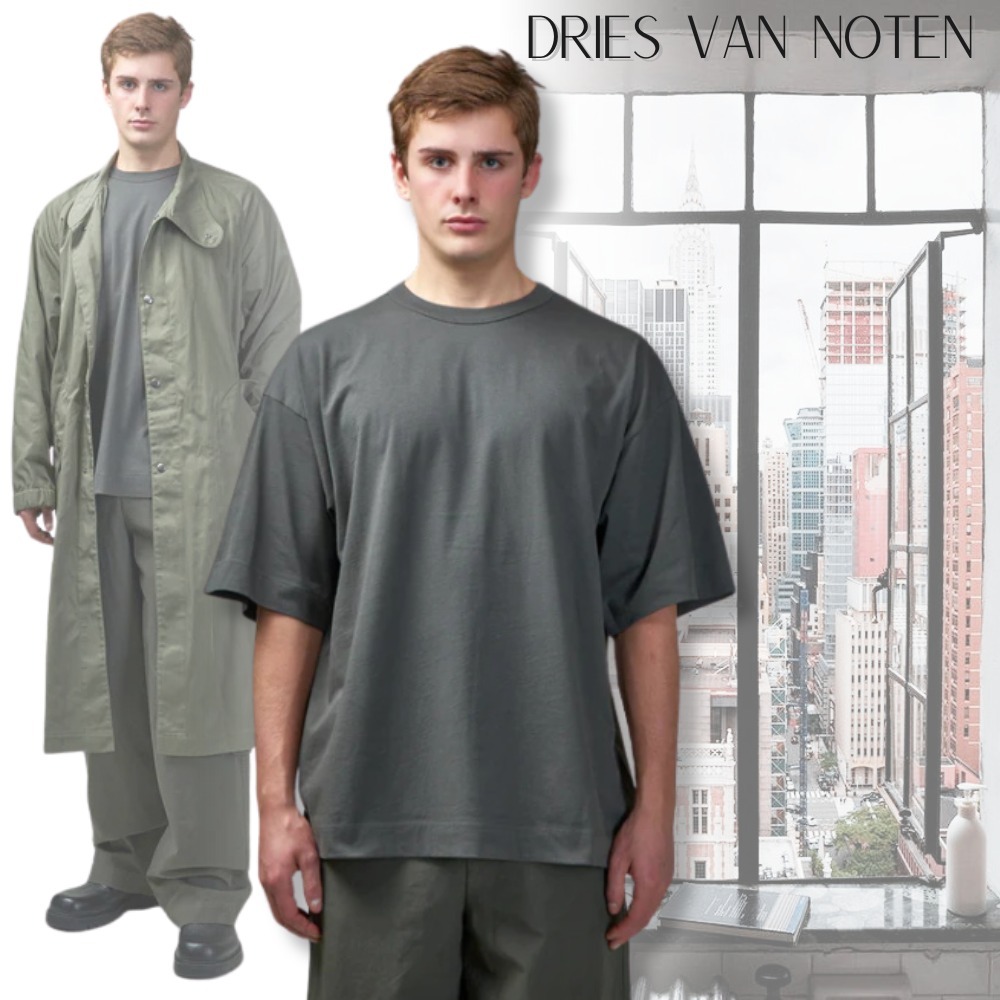 Dries Van Noten Hein Tシャツ リラックスフィット ダークグレー