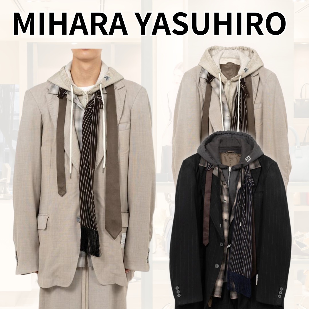 【MIHARA YASUHIRO】Mix Layered Wool Jacket