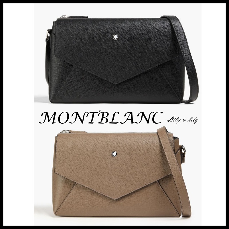 MONTBLANC◆テクスチャードレザー メッセンジャーバッグ◆関送込