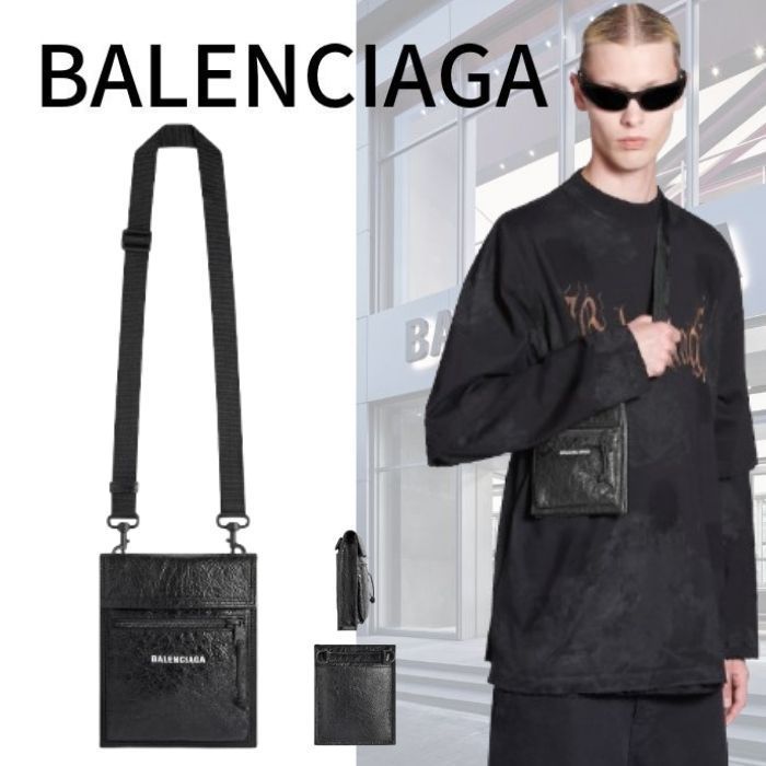 国内発【BALENCIAGA】ストラップ付 スモールポーチ ショルダー