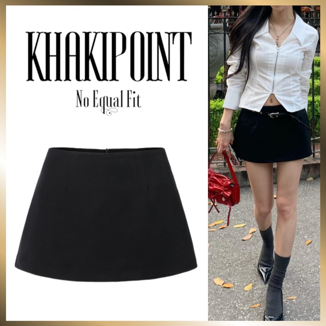 ◇KHAKIPOINT◇ Mini Skirt Pants black