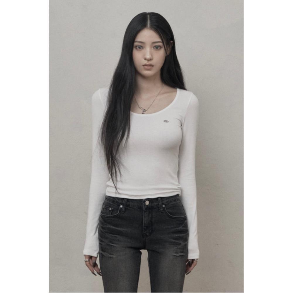 ◇KHAKIPOINT◇ Basic Uneck Tshirt ivory