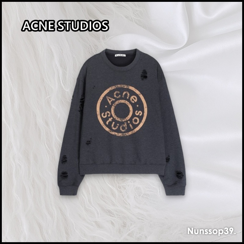 《ACNE STUDIOS》 プリント ロゴ スウェットシャツ