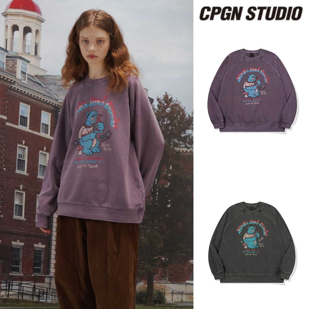 【CPGN STUDIO】25SS★ Soda Bear Raglan Pigment Sweatshirt