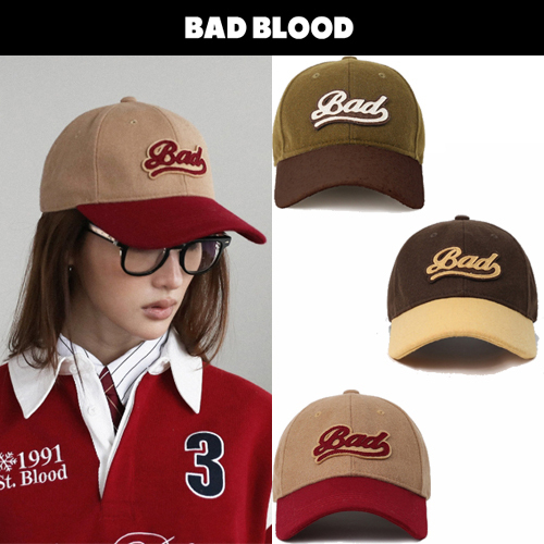 ★韓国人気★BADBLOOD★CONTRAST WOOL BALL CAP