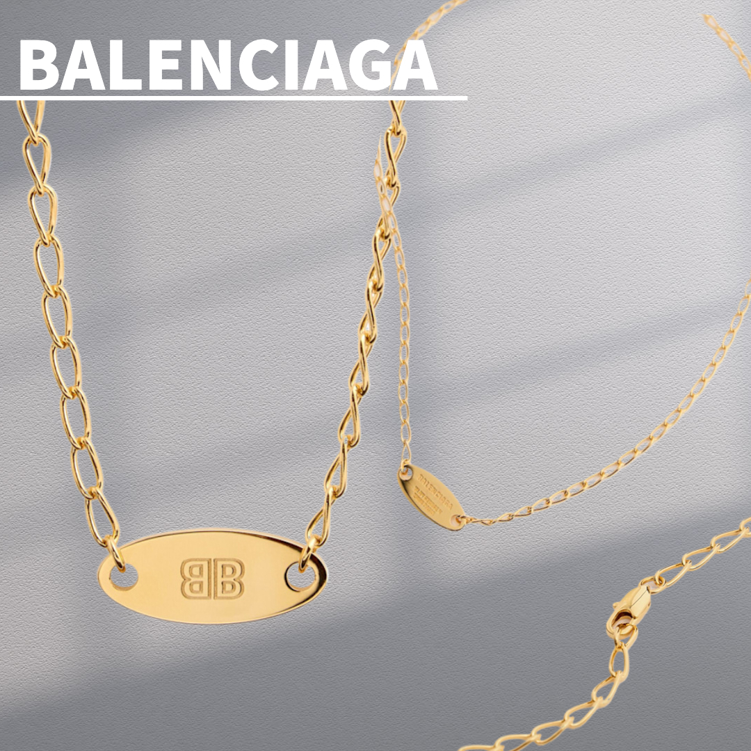 関税込【BALENCIAGA】Everyday brass ネックレス Gold