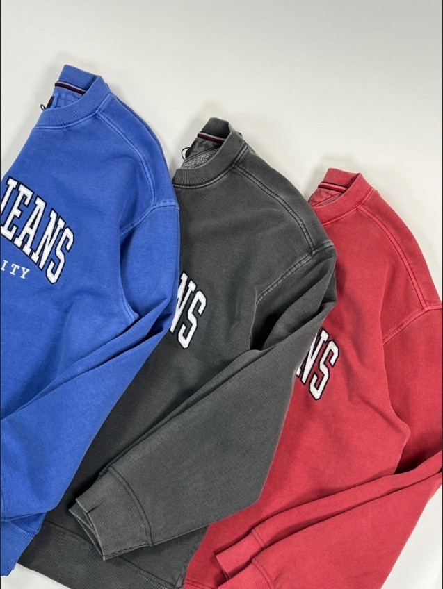 韓国人気 [JEANS] ロゴTシャツ スウェットシャツ (3color)