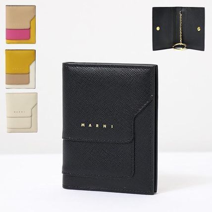 【MARNI】 Prisma Wallet ゴールド 折り畳み財布 送関込 国内発/関税/送料込】MARNI ◇ Prisma 二つ折り財布 (MARNI
