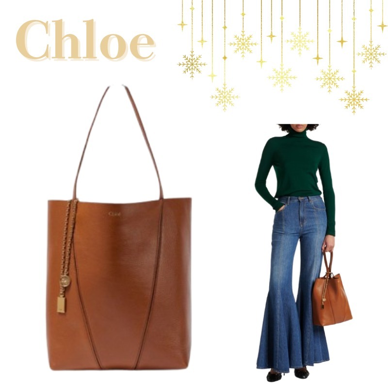 【CHLOE】スピン ミディアム レザー トートバッグ☆送料関税込み