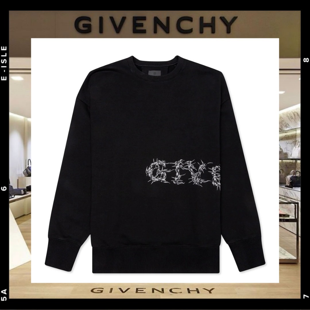 希少【GIVENCHY】ロゴ バーブド オーバーサイズ スウェット