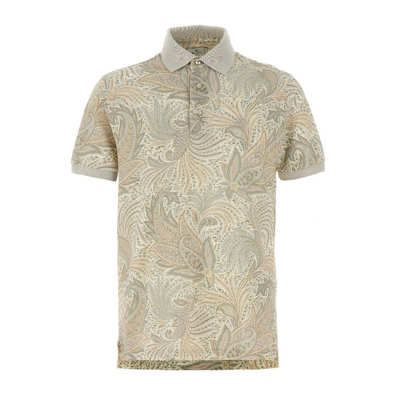 Tシャツ・カットソー ETRO SS25 Polo Paisley flowers (MRMD0004AK573 X0820)
