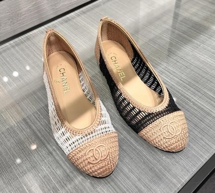 【CHANEL】メッシュ素材が軽やか♪シャネル フラットシューズ メッシュ CHANEL(シャネル) バレエシューズ(レディース) - 海外
