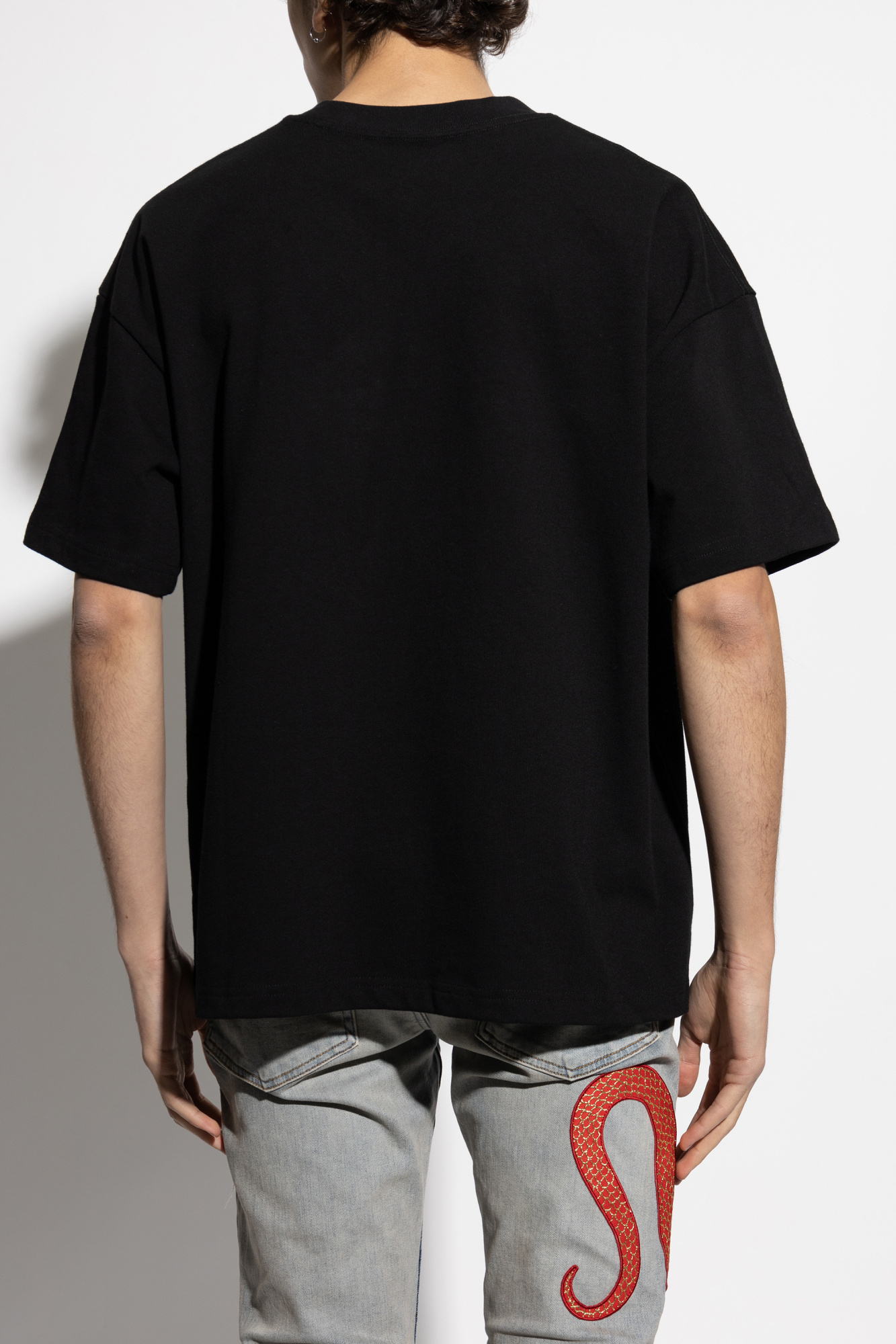 《個性的なデザイン》【AMIRI】BLACK プリント T シャツ