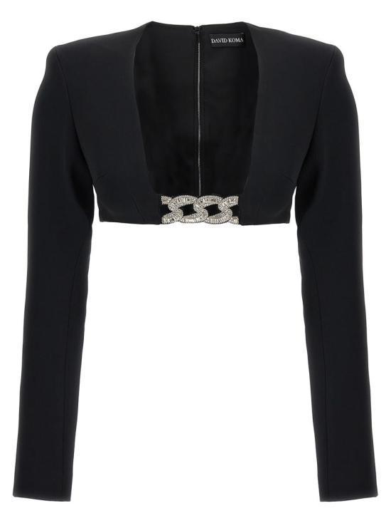 Tシャツ・カットソー DAVID KOMA Women Tunic Tops PF23DK11TBLACKSILVER Black