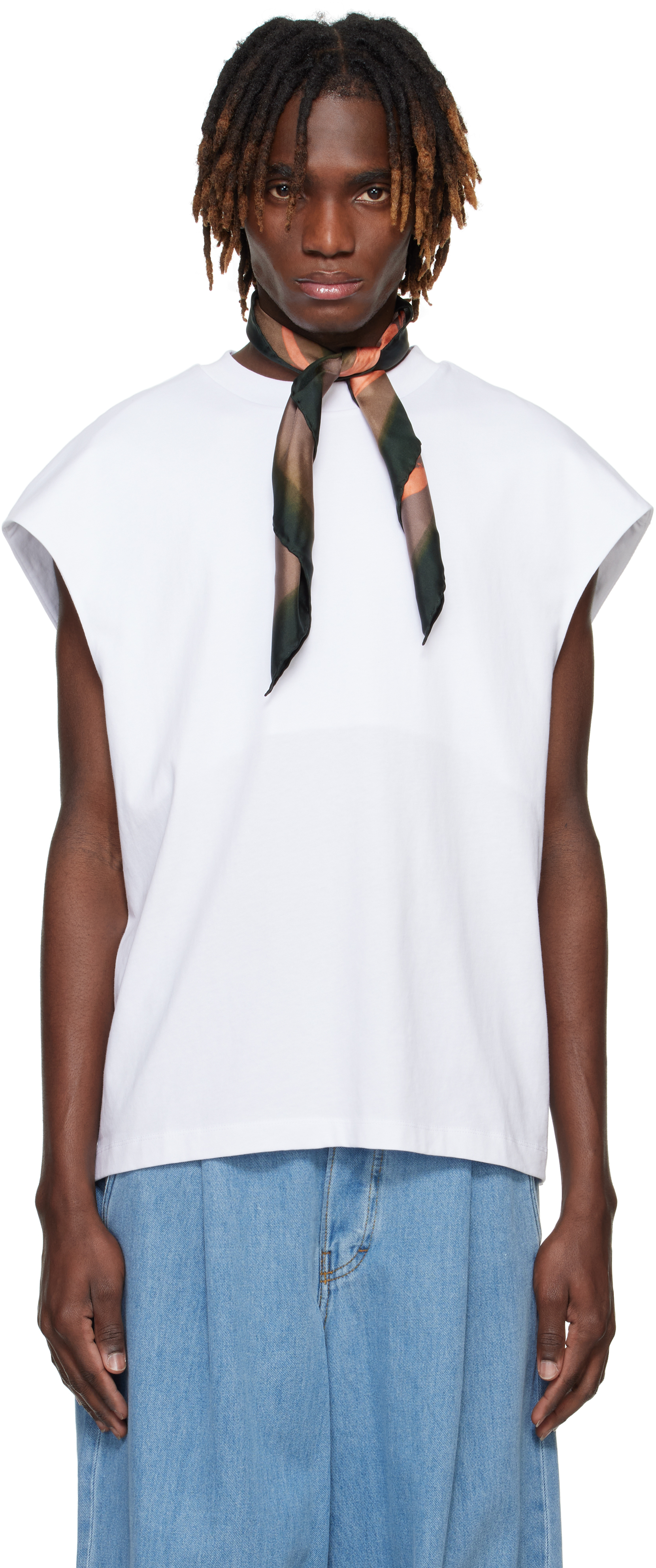 【関税込み】Dries Van Noten ホワイト ノースリーブTシャツ