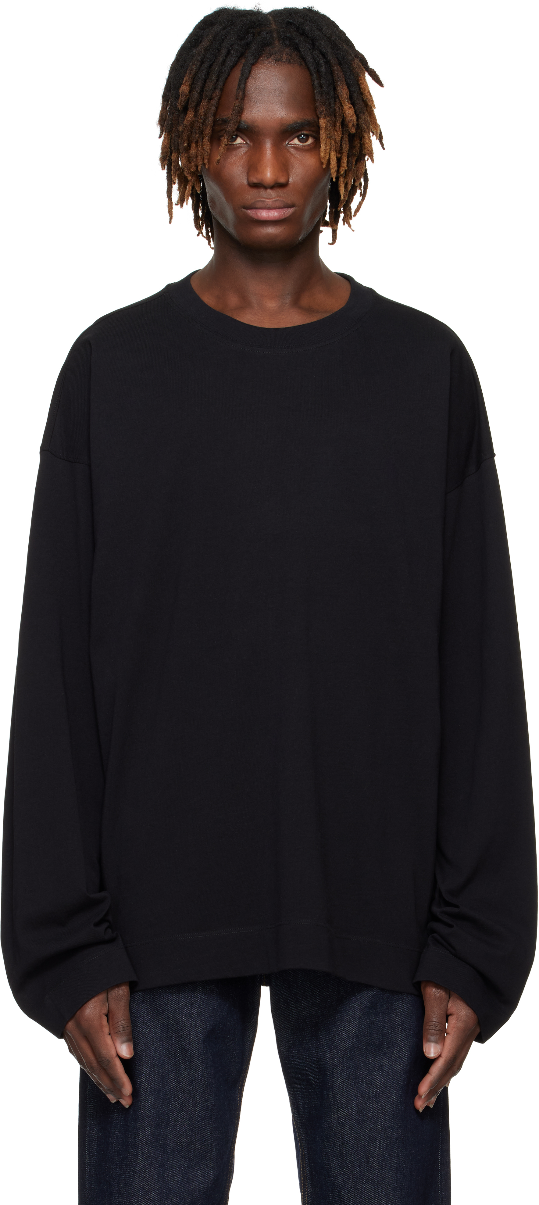 【関税込み】Dries Van Noten ブラック 長袖Tシャツ