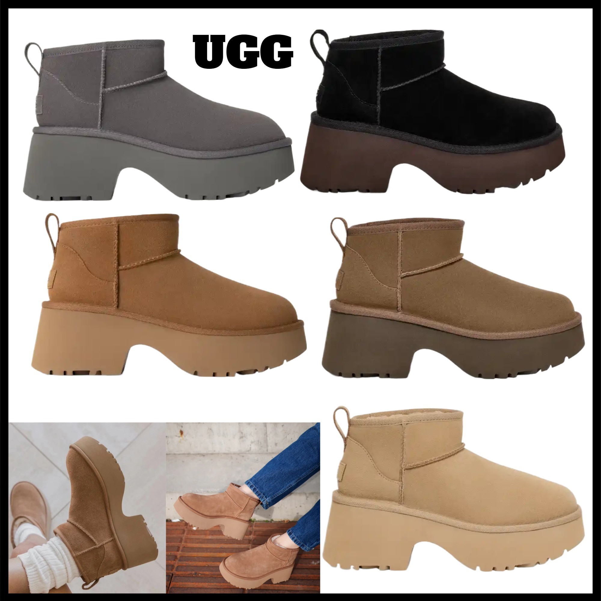 【UGG】 Classic Ultra Mini New Heights / 厚底ブーツ
