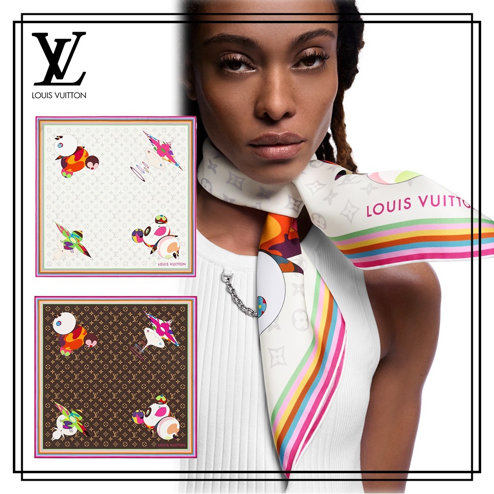 *村上隆コラボ【Louis Vuitton】LV×TM カレ70 スーパーフラット