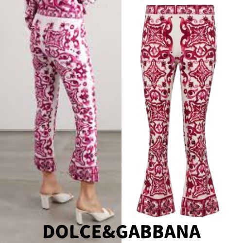 【DOLCE&GABBANA】プリントフレアトランペットレッグパンツ
