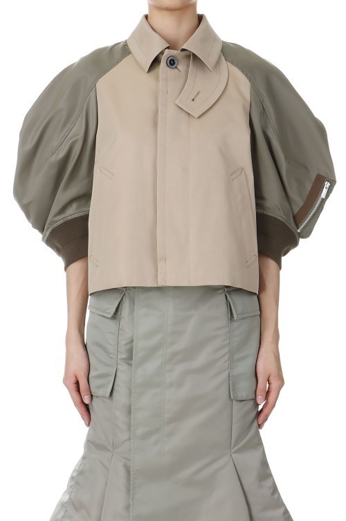 益若つばさ愛用《Sacai》Cotton Gabardine x ナイロン ブルゾン