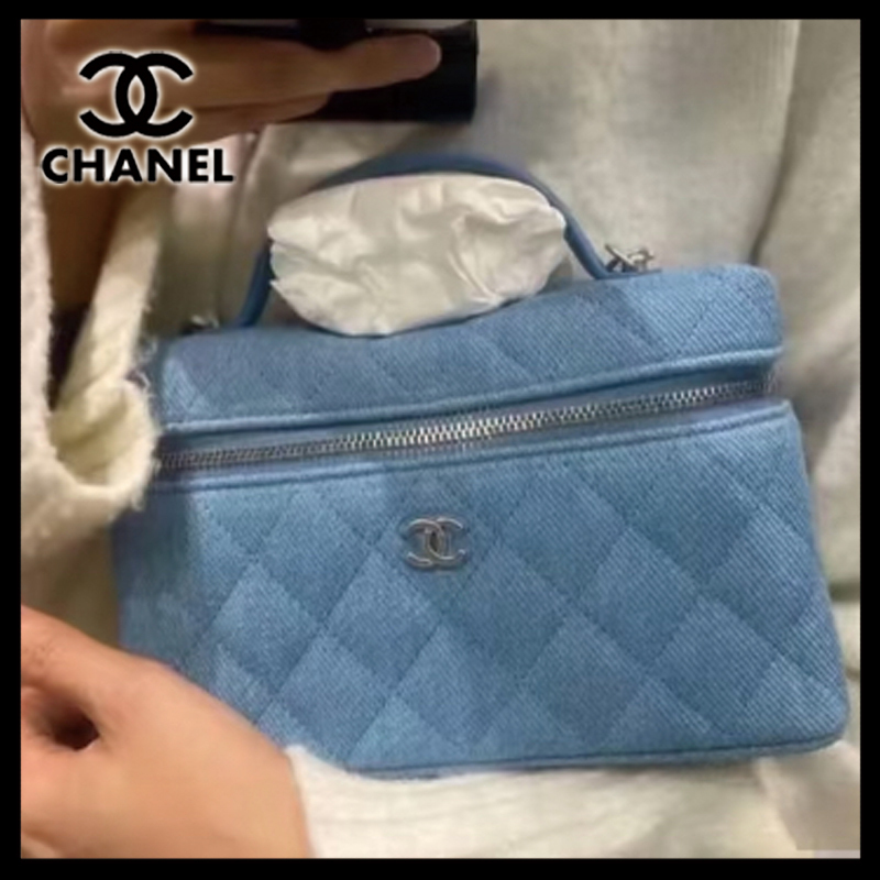 国内発送【おしゃれな可愛いデニム】CHANEL ヴァニティバッグ