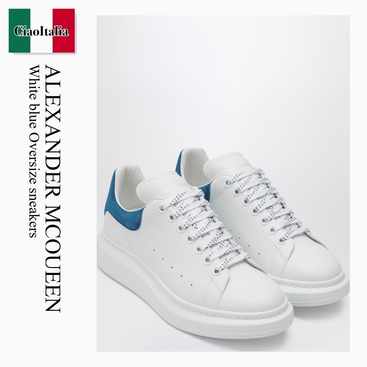 スニーカー Alexander Mcqueen White Blue Oversize Sneakers