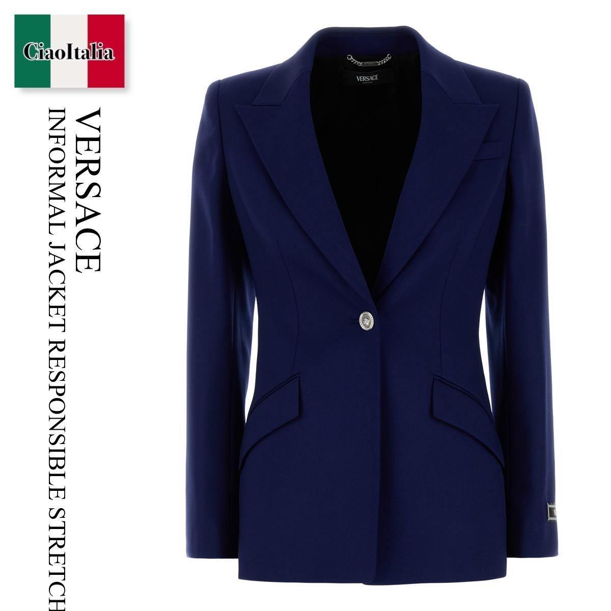 ジャケット Versace Informal Jacket Responsible Stretch Wool Grain De