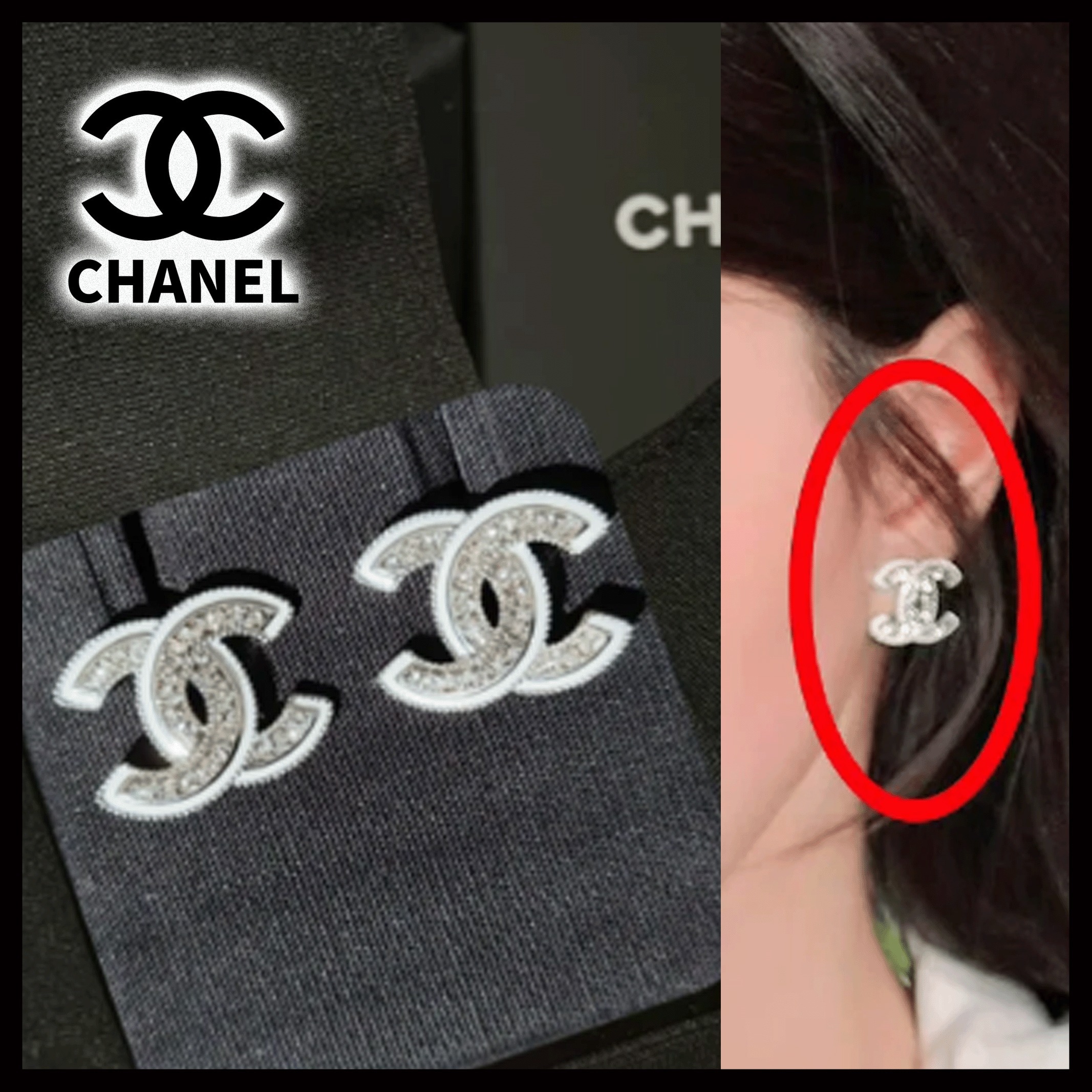 【CHANEL】キラキラ華やか★CCロゴ ピアス