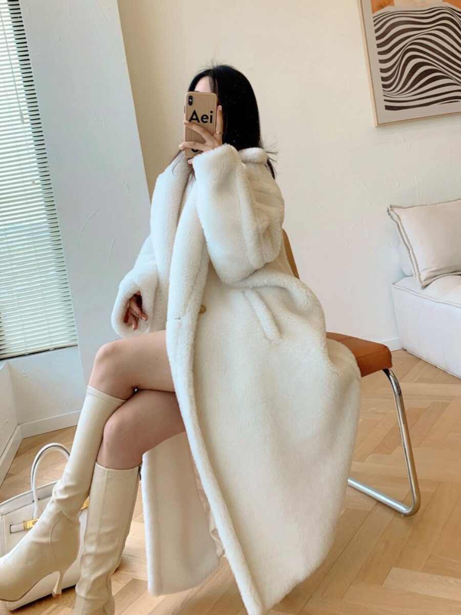 あたたか ムートン きれいめ ロング コート 上品 アウター