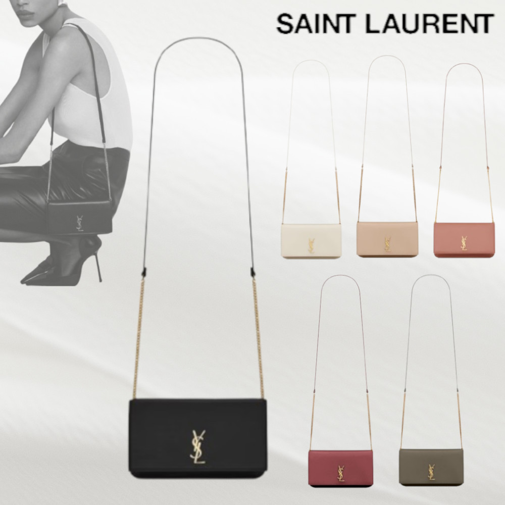 【Saint Laurent】ストラップ付きフォンホルダー “モノグラム”