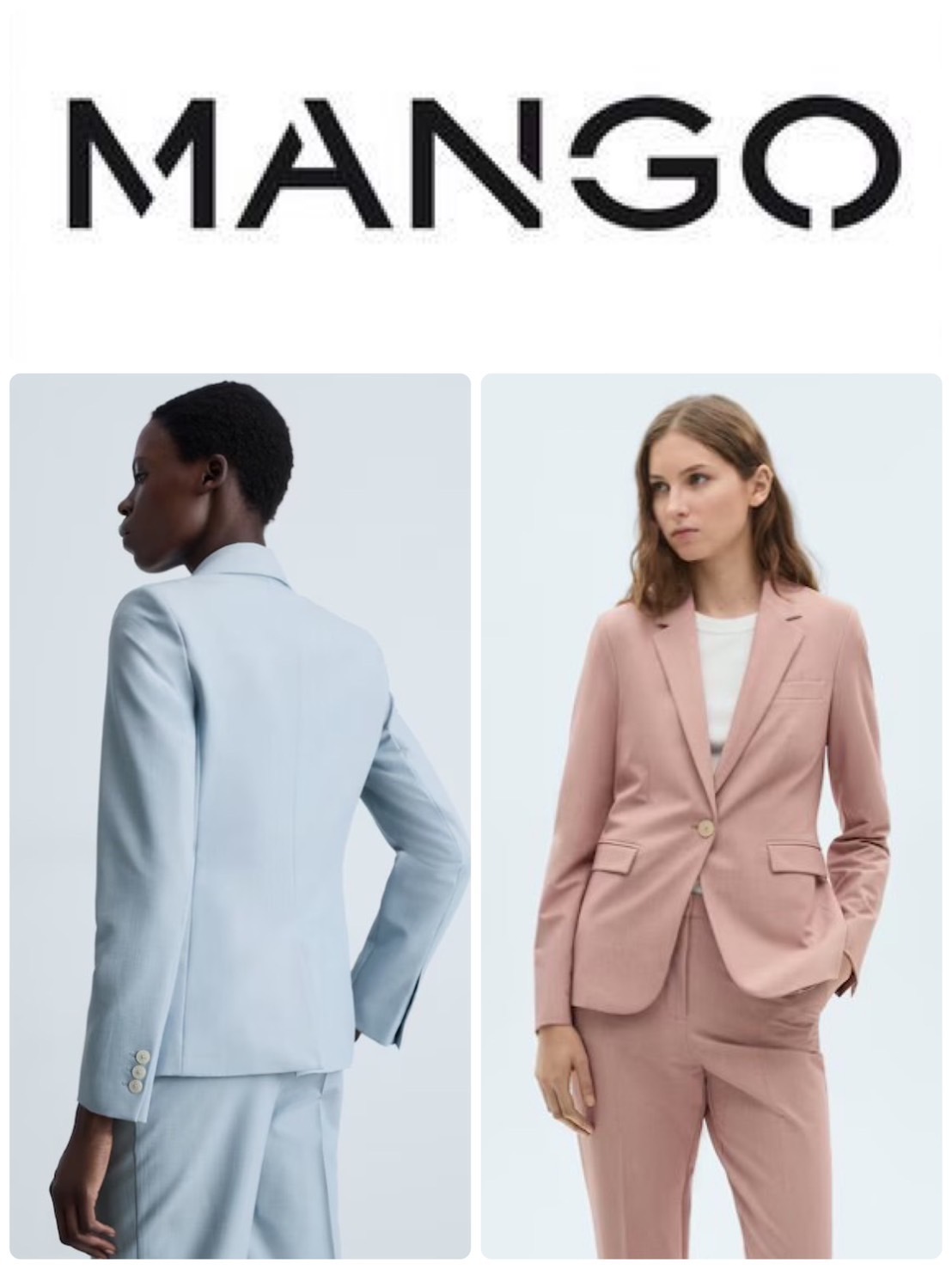スペイン発送 MANGO フィットしたスーツのブレザー 上品シンプル