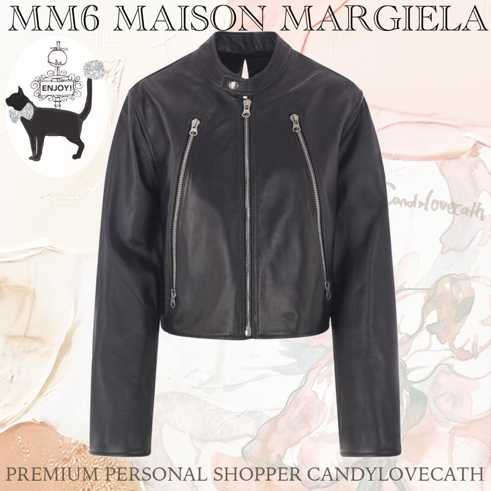 レザージャケット・コート MM6 TWIST LEATHER JACKET