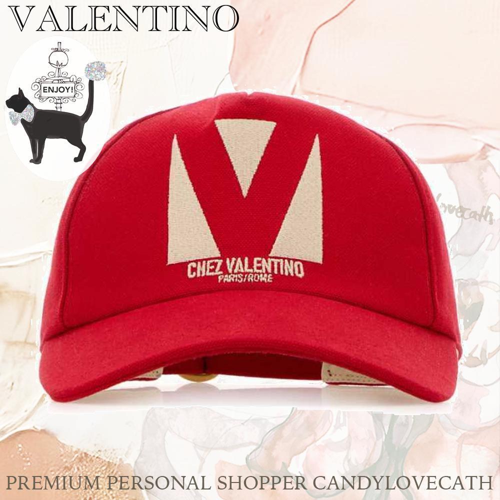 ハット VALENTINO GARAVANI Red Cotton Baseball Cap
