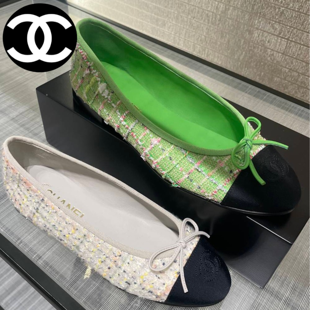 【CCロゴのステッチがつま先で主張♡】CHANEL バレリーナ