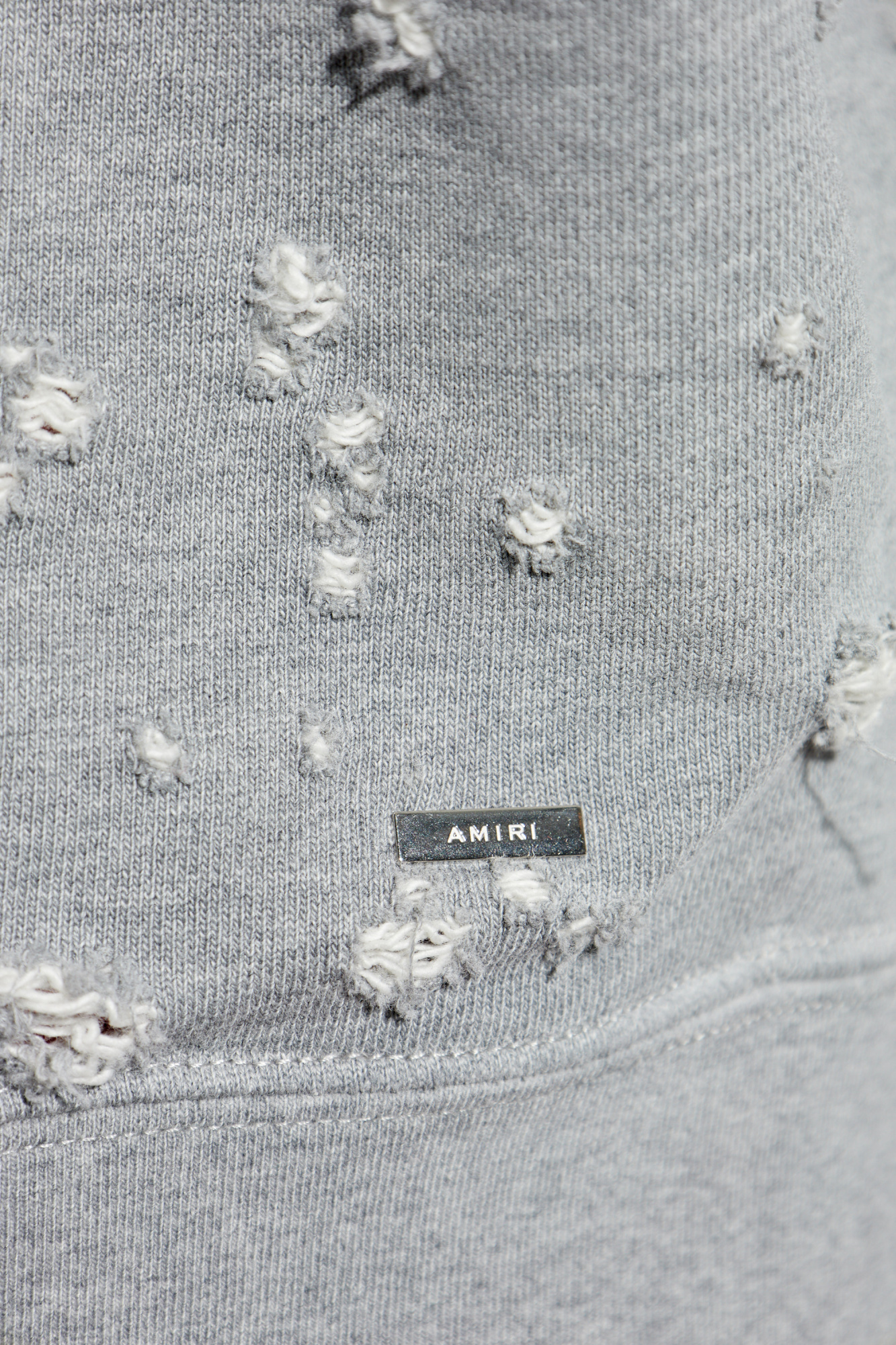 《洗練されたデザイン》【AMIRI】GREY ロゴ入りスウェットシャツ