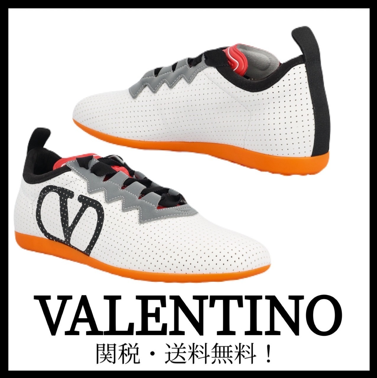 ＊VALENTINO＊ CHROMATHON アイレット ラムスキン スニーカー
