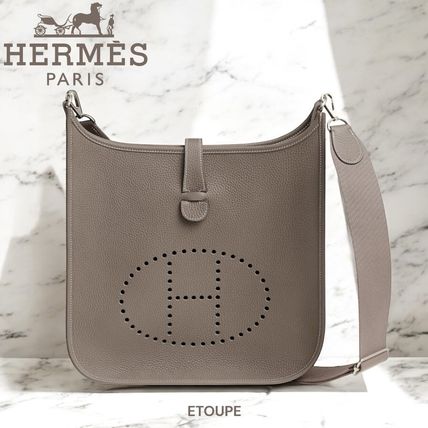 大容量 HERMES エルメス エヴリンⅢ PM エベンヌ 斜め掛け HERMES Evelyne(エルメス エヴリン) ショルダーバッグ(メンズ