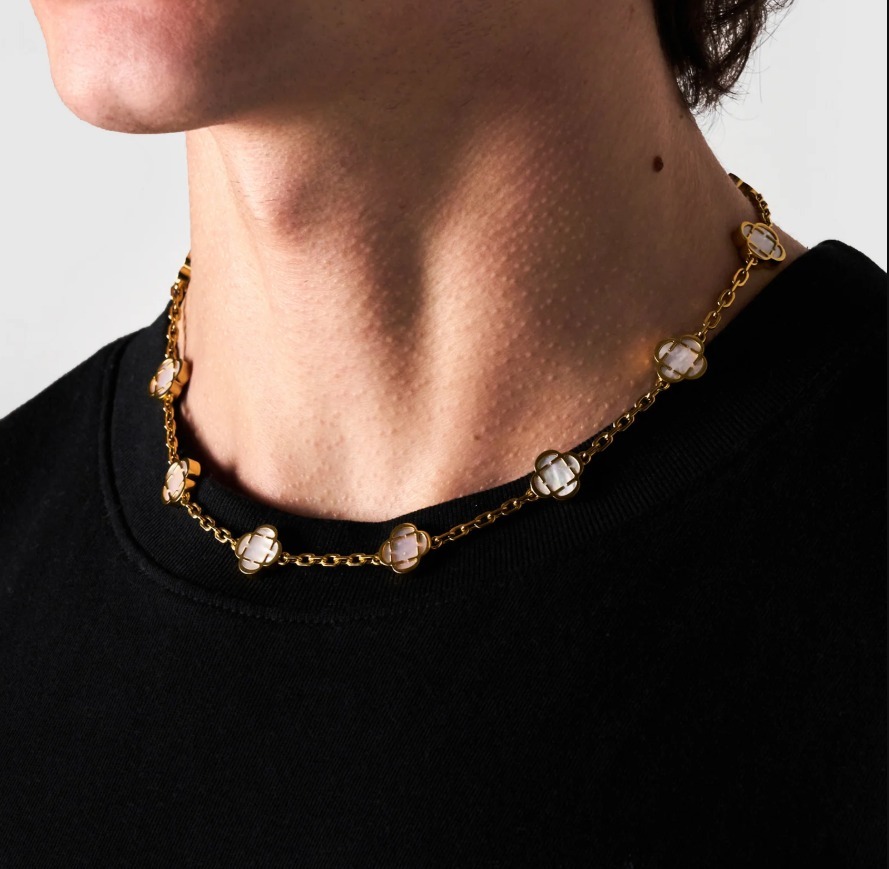 送税込【CRAFTD London】White Clover Stone Pendant (2色)国発 送税込【CRAFTD London】White Clover Stone Necklace (2色)国発