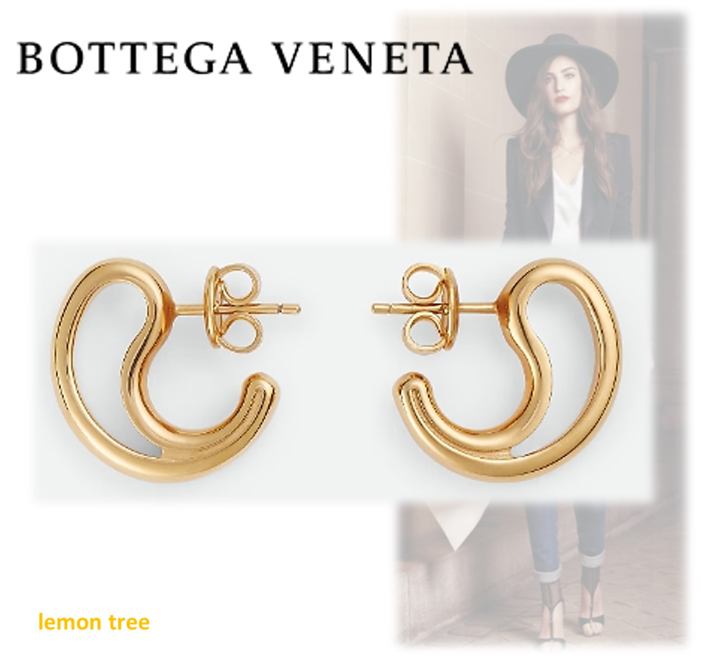 【BOTTEGA VENETA】フリル スモールピアス スターリングシルバー