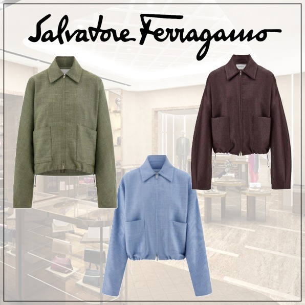 [Salvatore Ferragamo]ショートボンバージャケット