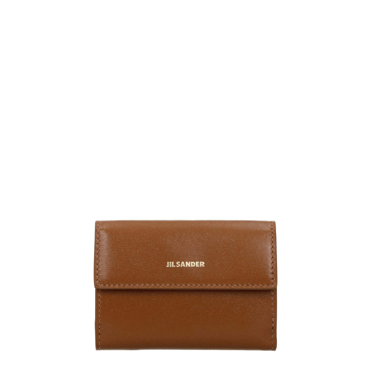 折りたたみ財布 JIL Sander Wallets Women Leather Brown/Acorn