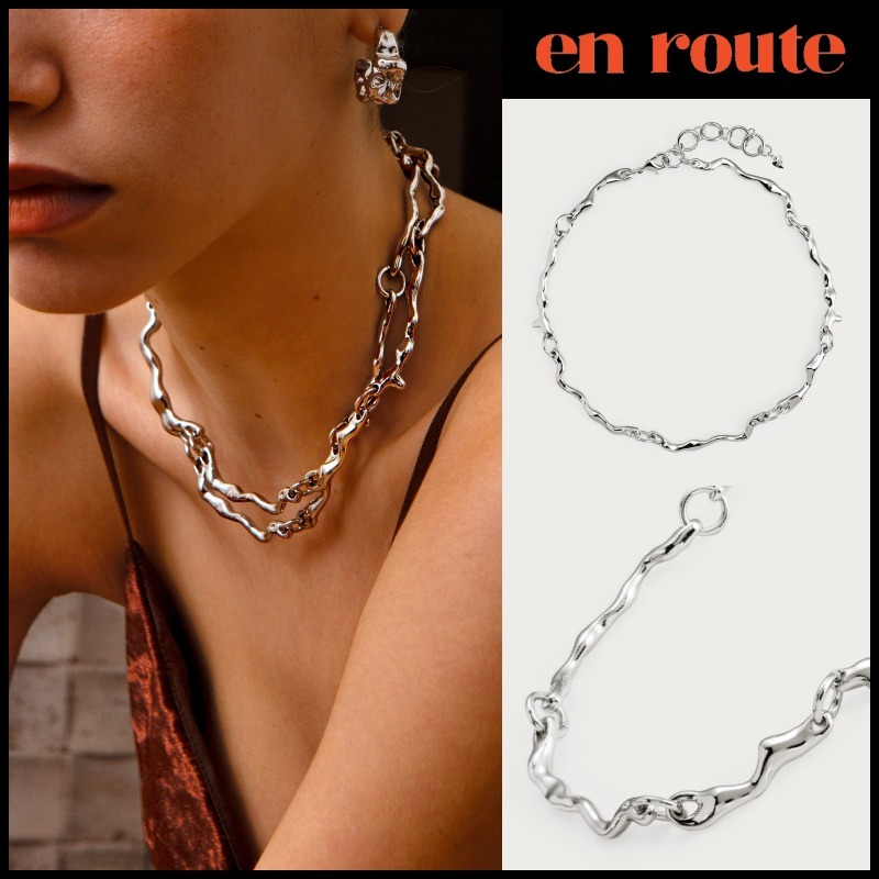 関税/送料込み【en route】シルバーモルテンネックレス