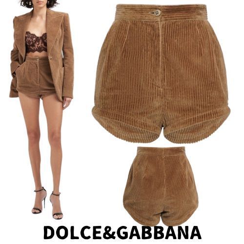 【DOLCE&GABBANA】ハイウエストコーデュロイショートパンツ
